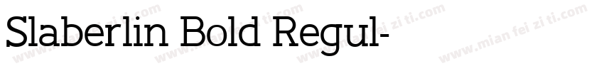 Slaberlin Bold Regul字体转换